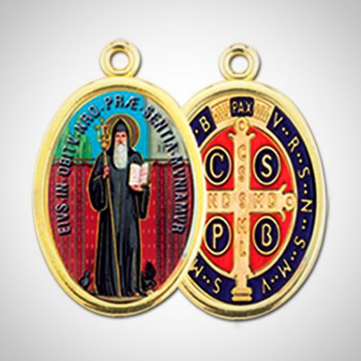St. Benedict Medal  Gold Oval