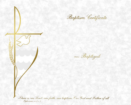 Baptism Create Your Own Certificate - Parchment Collection