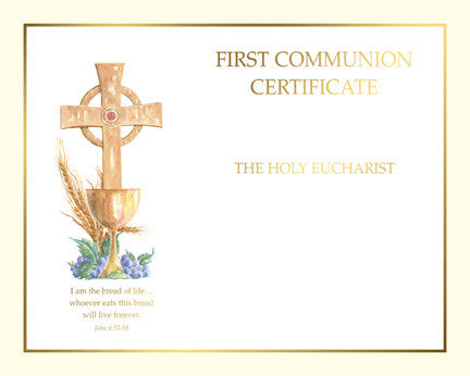 Communion Create Your Own Certificate  Spiritual Collection