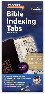 Bible Indexing Tabs - Large Print Gold-Edged-Catholic Books