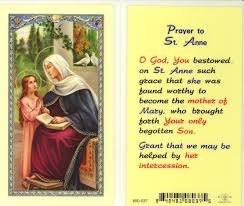 Prayer to St. Anne Holy Card