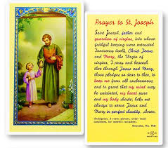 Prayer to St. Joseph Holy Card