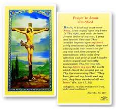 Prayer to Jesus Crucified Holy Card