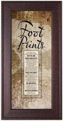 Footprints Poem Framed Print