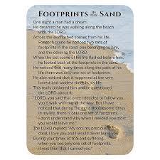 Footprints in the Sand Verse Card