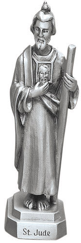 St. Jude Statue Pewter 9 cm