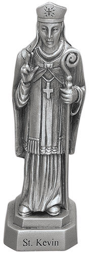 St. Kevin Statue Pewter 9 CM