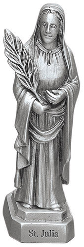 St. Julia Statue Pewter 9cm