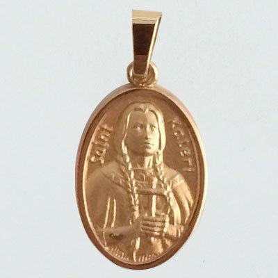 10k Large Oval Saint Kateri Tekakwitha Medal