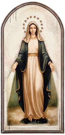 Arched Wooden Wall Plaque-Our Lady of Grace