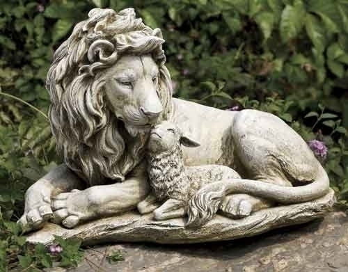 Lion & Lamb Statue