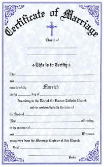 Marriage Certificate Pad