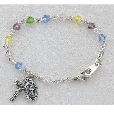 Baby Muli-Coloured Crystal Bead Bracelet