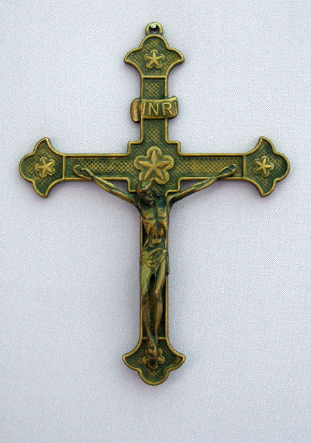 Crucifix in Antiqued Brass
