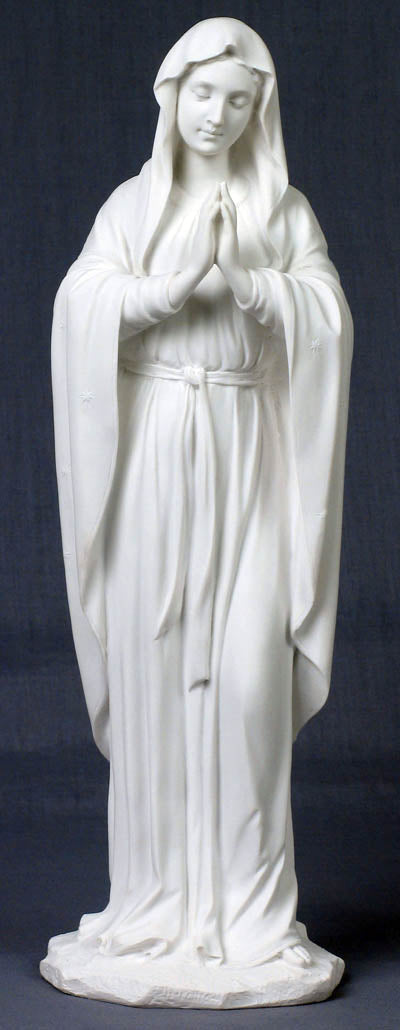 Adoring Virgin Statue White