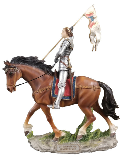 Statue vibrante de Sainte Jeanne d'Arc de 28 cm