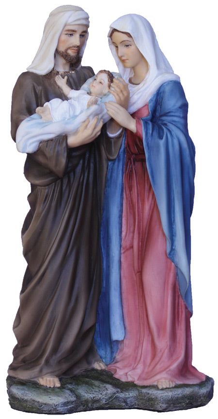 A Veronese Holy Family statue in fully hand-painted color, 8.5"