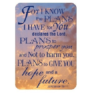 For I know the Plans (Verse Card)