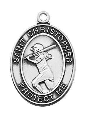 St. Christopher Sports Medal Girl Softball