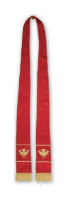 Maltese Cross Jacquard Stole (Red)